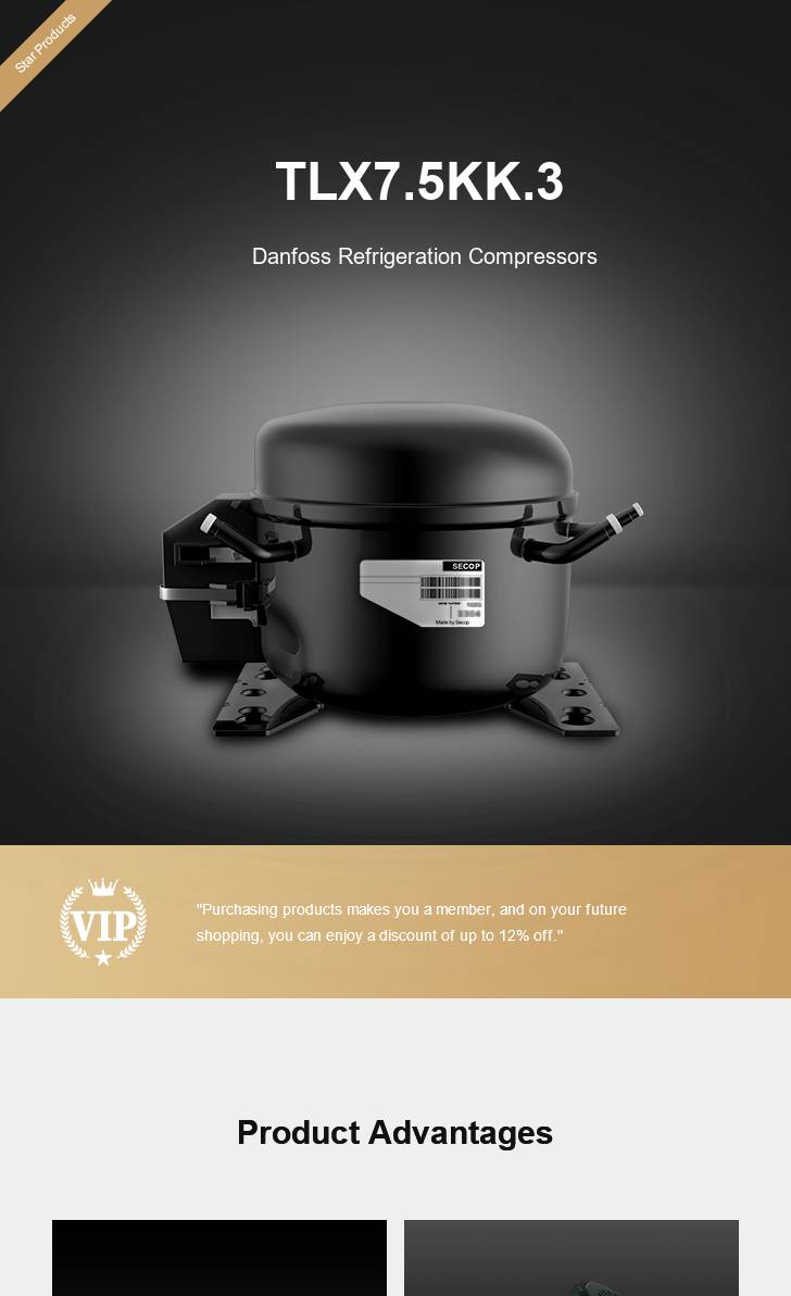Danfoss Compressor TLX7.5KK.3, technical parameters pdf, structure diagram